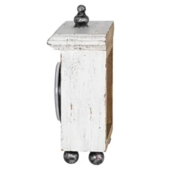 Square White Wood & Plexiglass Tabletop Clock - Foreside Home & Garden -Decor Home Life Store GUEST 5cb45683 8bcc 41f5 8cb7 ca8480879fea