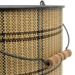 Set Of 2 Brown Metal & Wood Bins - Foreside Home & Garden -Decor Home Life Store GUEST 5d89dc0a dd81 4623 8844 15df7e25fb94