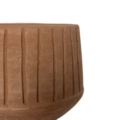Routed Stripe Terracotta Planter By Foreside Home & Garden -Decor Home Life Store GUEST 5e7b345f 56ea 4ab5 8938 ae031a669fba