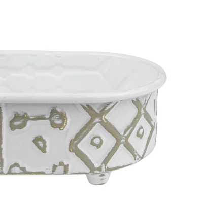 Multi Pattern Mini Planter Metal - Foreside Home & Garden 4 Multi Pattern Mini Planter Metal - Foreside Home & Garden - Image 2