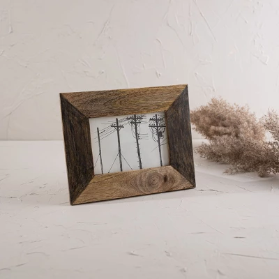 Two Tone 5X7 Natural Wood Photo Frame - Foreside Home & Garden