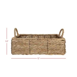 Brown Woven Seagrass & Metal Tray By Foreside Home & Garden -Decor Home Life Store GUEST 632561b8 be42 4428 82ef e3af895e6199
