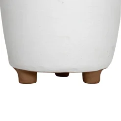 Footed Planter White Terracotta By Foreside Home & Garden -Decor Home Life Store GUEST 63d64f57 c253 442f 8bd8 aefb6f81ebbd