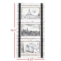 Triple 4 X 6 Inch Decorative Distressed White Wood Picture Frame With Metal Accents - Foreside Home & Garden -Decor Home Life Store GUEST 63eded08 2296 4e92 b731 9c62beb1a626