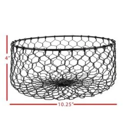 Chicken Wire Basket Black Metal - Foreside Home & Garden -Decor Home Life Store GUEST 64a9c880 4891 455e b439 f02d9da92c09