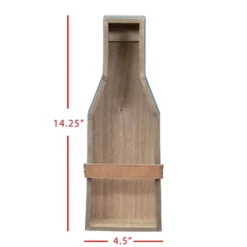 Single Bottle Rustic White Wood Wall Mount Wine Rack - Foreside Home & Garden -Decor Home Life Store GUEST 653dcf71 7a06 4430 b821 6f17f67a74b9