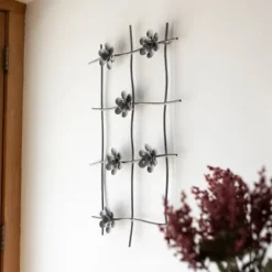 Flower Gray Metal Wall Art - Foreside Home & Garden -Decor Home Life Store GUEST 6637588a 4a66 4044 b479 be2115a333ac