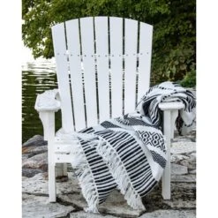 Boho Pattern Hand Woven 50 X 60 Inch Outdoor Safe Throw Blanket With Hand Tied Tassels - Foreside Home & Garden -Decor Home Life Store GUEST 66a4b4fd 2a01 4be6 8e7c 866e36d29480