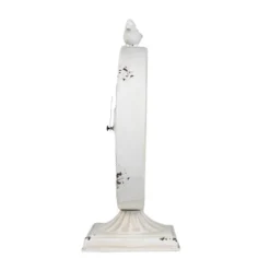 Bird Tabletop Clock White Metal - Foreside Home & Garden -Decor Home Life Store GUEST 67d1bd55 3ef6 4de5 aa0f 3c84c3d2d59b
