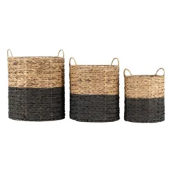 Set Of 3 Natural Water Hyacinth Decorative Storage Baskets With Handles 15 Set Of 3 Natural Water Hyacinth Decorative Storage Baskets With Handles -Decor Home Life Store GUEST 6861e073 93af 46b7 aa23 6ff784586d5e