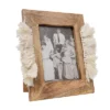 5x7 Inches White Wood, Cotton & Glass Photo Frame - Foreside Home & Garden -Decor Home Life Store GUEST 68af233b 0db7 4f20 b912 74c1fa85fc3b