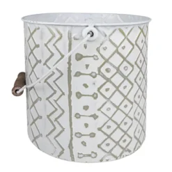 Multi Pattern Bucket Planter Metal & Wood - Foreside Home & Garden 10 Multi Pattern Bucket Planter Metal & Wood - Foreside Home & Garden -Decor Home Life Store GUEST 69623ec7 8c28 4775 82ee f7e4b94b63ec