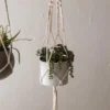 Hanging Cylinder Pot Gray Metal & Rope - Foreside Home & Garden -Decor Home Life Store GUEST 6b339302 5ead 4e3f 93c2 38b01c086607