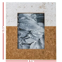 Color Block 5X7 Photo Frame White MDF, Cork & Glass - Foreside Home & Garden -Decor Home Life Store GUEST 6caf7054 001b 41ce a5f5 9e8504f00c41