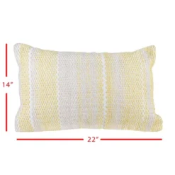 Yellow & Gray 14X22 Hand Woven Filled Outdoor Pillow - Foreside Home & Garden 9 Yellow & Gray 14X22 Hand Woven Filled Outdoor Pillow - Foreside Home & Garden -Decor Home Life Store GUEST 6df93c5a d1fe 47c3 9fb4 03b45adb499a
