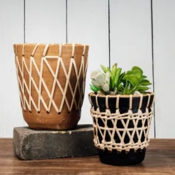Rattan Woven Planter - Foreside Home And Garden -Decor Home Life Store GUEST 70cb58c9 f5b9 4dd7 9238 aa58c8915458