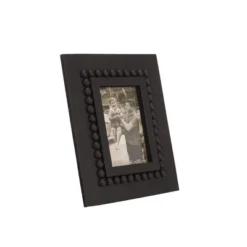 Black 4 X 6 Inch Wood Bead Decorative Wood Picture Frame - Foreside Home & Garden