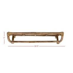 Brown Cane Wall Shelf By Foreside Home & Garden -Decor Home Life Store GUEST 75453ab7 6edc 4db3 b5b5 718b54d35db8