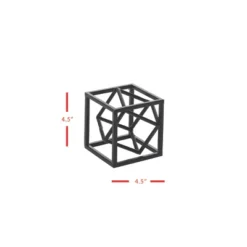 Black Modern Cube Metal Decorative Sculpture - Foreside Home & Garden -Decor Home Life Store GUEST 75520ba4 de1e 4b6d ba09 04a299b18689