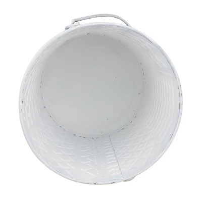 Multi Pattern Bucket Planter Metal & Wood - Foreside Home & Garden 5 Multi Pattern Bucket Planter Metal & Wood - Foreside Home & Garden - Image 3