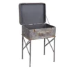 Distressed Metal Suitcase Side/End Table - Foreside Home And Garden -Decor Home Life Store GUEST 761e77c3 7401 41bc bfe8 a7ed871c2734