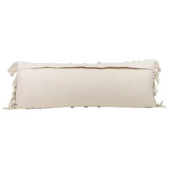 Cream With Pulled Knots 14X36 Hand Woven Filled Pillow - Foreside Home & Garden -Decor Home Life Store GUEST 785ed99d 5fe2 4e3c 9937 211140f08e44