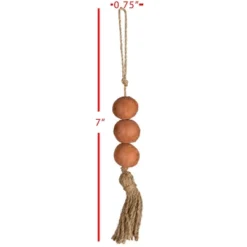 Beaded Terracotta & Jute Tassel - Foreside Home & Garden -Decor Home Life Store GUEST 7a0dac92 f384 4453 b23e dc3a0cc32cbf