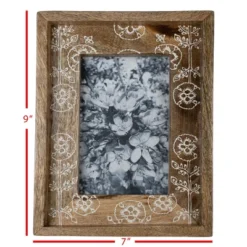 White Flower Print 4 X 6 Wood Photo Frame - Foreside Home & Garden -Decor Home Life Store GUEST 7c4e76e6 9b4d 47b1 9ce1 443c963188a7