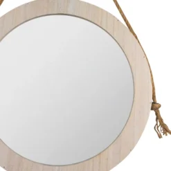 Natural Hanging Mirror With Rope - Foreside Home & Garden -Decor Home Life Store GUEST 7c61a598 ca5c 41d3 8233 ec82e334bce2