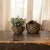 Set Of 2 Braid Woven Baskets Black & Natural Rope By Foreside Home & Garden -Decor Home Life Store GUEST 7e287f6c 93a2 459a 8657 c373eee5d809