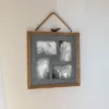 4X6 Inch 4 Photo Hanging Picture Frame Galvanized Metal And Wood Frame With MDF, Jute & Glass By Foreside Home & Garden -Decor Home Life Store GUEST 7e9e4e14 e92a 497a 909d e1fe08e4ba2d