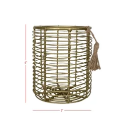 Utensil Caddy Brass Metal With Jute Tassel By Foreside Home & Garden 9 Utensil Caddy Brass Metal With Jute Tassel By Foreside Home & Garden -Decor Home Life Store GUEST 7f2146fc 1158 40b9 9ef7 5ce57db4e7ca