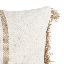 Tan Middle Striped 14X22 Hand Woven Filled Pillow - Foreside Home & Garden -Decor Home Life Store GUEST 81a875cd a2ed 42ee 9d9e 784b6ac78376