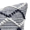 18x18 Inches Hand Woven Blue Polyester With Polyester Fill Pillow - Foreside Home & Garden