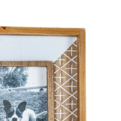 4X6 Inch Cross Pattern Picture Frame White MDF, Wood & Glass By Foreside Home & Garden -Decor Home Life Store GUEST 851317ba 2df2 4837 b4d0 fa968182375b