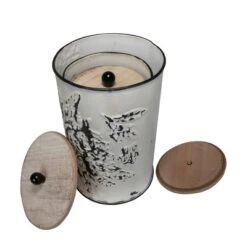 Set Of 3 Cream And Gray Floral Metal Decorative Storage Canisters - Foreside Home & Garden -Decor Home Life Store GUEST 89f3c44e ec45 4f76 9b9a 756a7000a2ae