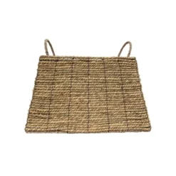 Natural Woven Natural Seagrass & Metal Basket - Foreside Home & Garden