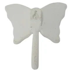 Rustic Antique White Decorative Metal Wall Hook - Foreside Home & Garden