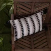 Black Tassels, Tan Striped 14X22 Hand Woven Filled Outdoor Pillow - Foreside Home & Garden -Decor Home Life Store GUEST 8f7dc8a3 a153 4f31 9c02 c91227f675bf