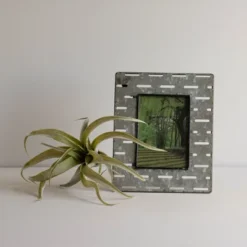 4x6 Inches Galvanized Metal & Glass Photo Frame - Foreside Home & Garden -Decor Home Life Store GUEST 8fd1639a bc0b 4b3a 9e02 5f203b37f5b4