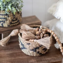 Black Rope & Seagrass Basket - Foreside Home & Garden -Decor Home Life Store GUEST 93cca72c 859a 4df9 ad67 713f6c5c946a