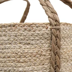 Natural Woven White Seagrass & Rope Basket - Foreside Home & Garden -Decor Home Life Store GUEST 9614547c 7cad 4fbd 973a f8f4be163dd9