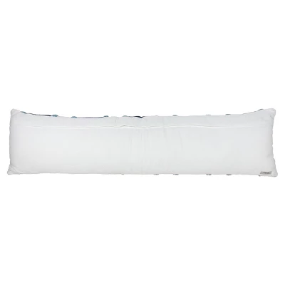 12X46 Inch Hand Woven Navy, Light Blue & White Striped Outdoor Pillow Polyester With Polyester Fill By Foreside Home & Garden 5 12X46 Inch Hand Woven Navy, Light Blue & White Striped Outdoor Pillow Polyester With Polyester Fill By Foreside Home & Garden - Image 3