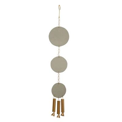 Gray Terracotta & Metal Wall Hanging - Foreside Home & Garden 5 Gray Terracotta & Metal Wall Hanging - Foreside Home & Garden - Image 3
