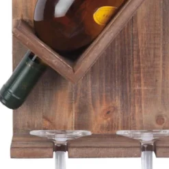 Single Bottle Wood Wall Mount Wine Rack - Foreside Home & Garden -Decor Home Life Store GUEST 99f57167 b3f1 4440 a397 7dffeb3c0911