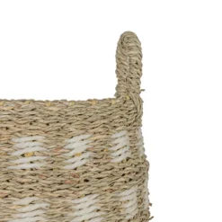 6.75 Inch Basket White Seagrass & Rope By Foreside Home & Garden -Decor Home Life Store GUEST 9a514ad8 ed6d 4e25 9873 790f6f6bfbed