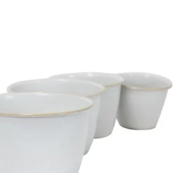 Set Of 4 Antique White Round Enamel Metal Planters - Foreside Home & Garden -Decor Home Life Store GUEST 9e3df0e1 b29d 4098 9d1e c543e7299ced