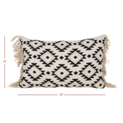 14X22 Inch Hand Woven Southwest Geo Outdoor Pillow Polyester With Polyester Fill By Foreside Home & Garden -Decor Home Life Store GUEST 9f88e77e 0eb6 4a67 8a0c 53194d312a2c