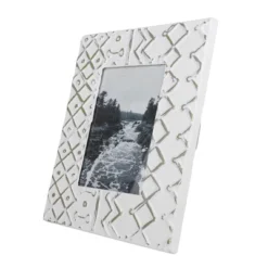 Multi Print 5X7 Gray & White Metal Photo Frame - Foreside Home & Garden -Decor Home Life Store GUEST a1653d12 597f 497b bf9d d41832017256