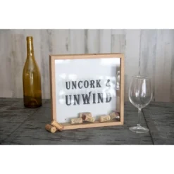 "Uncork & Unwind" Wooden Cork Holder Shadow Box - Foreside Home & Garden 12 "Uncork & Unwind" Wooden Cork Holder Shadow Box - Foreside Home & Garden -Decor Home Life Store GUEST a2ec0007 4297 4492 bbb0 41ffc1304575